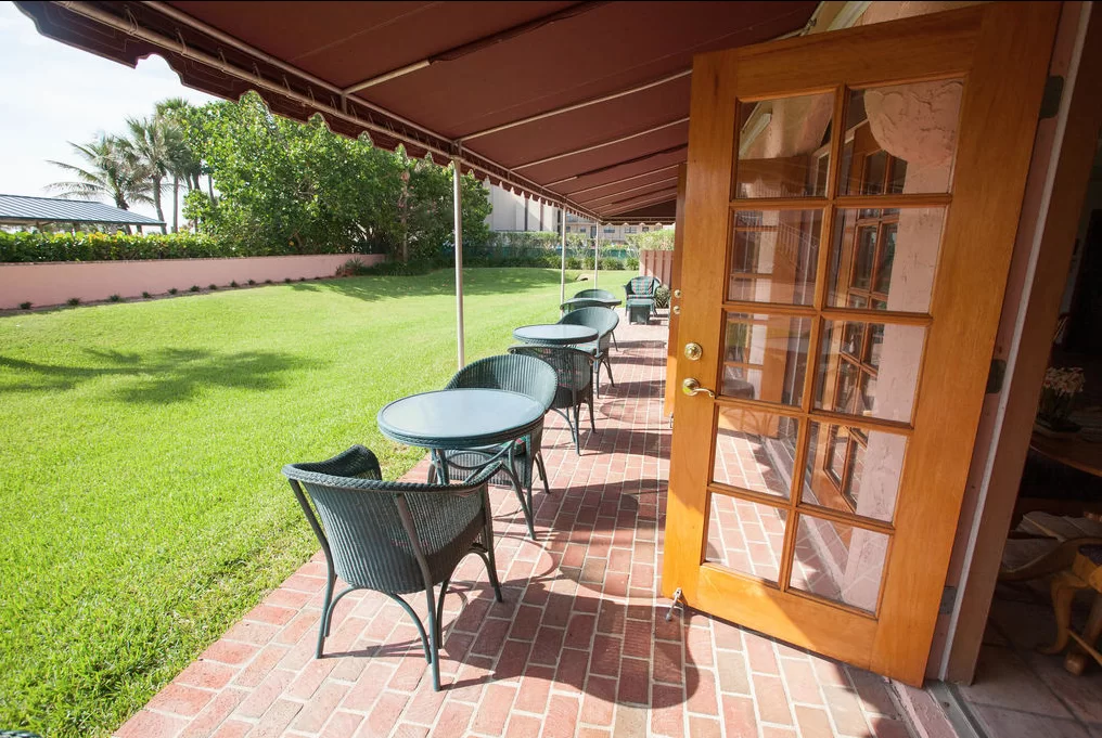 seating on patio
